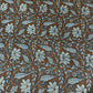 Orange Floral Foil Print Rayon Fabric 7375