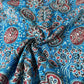 Blue Ajrakh Print Mulmul Fabric 17709