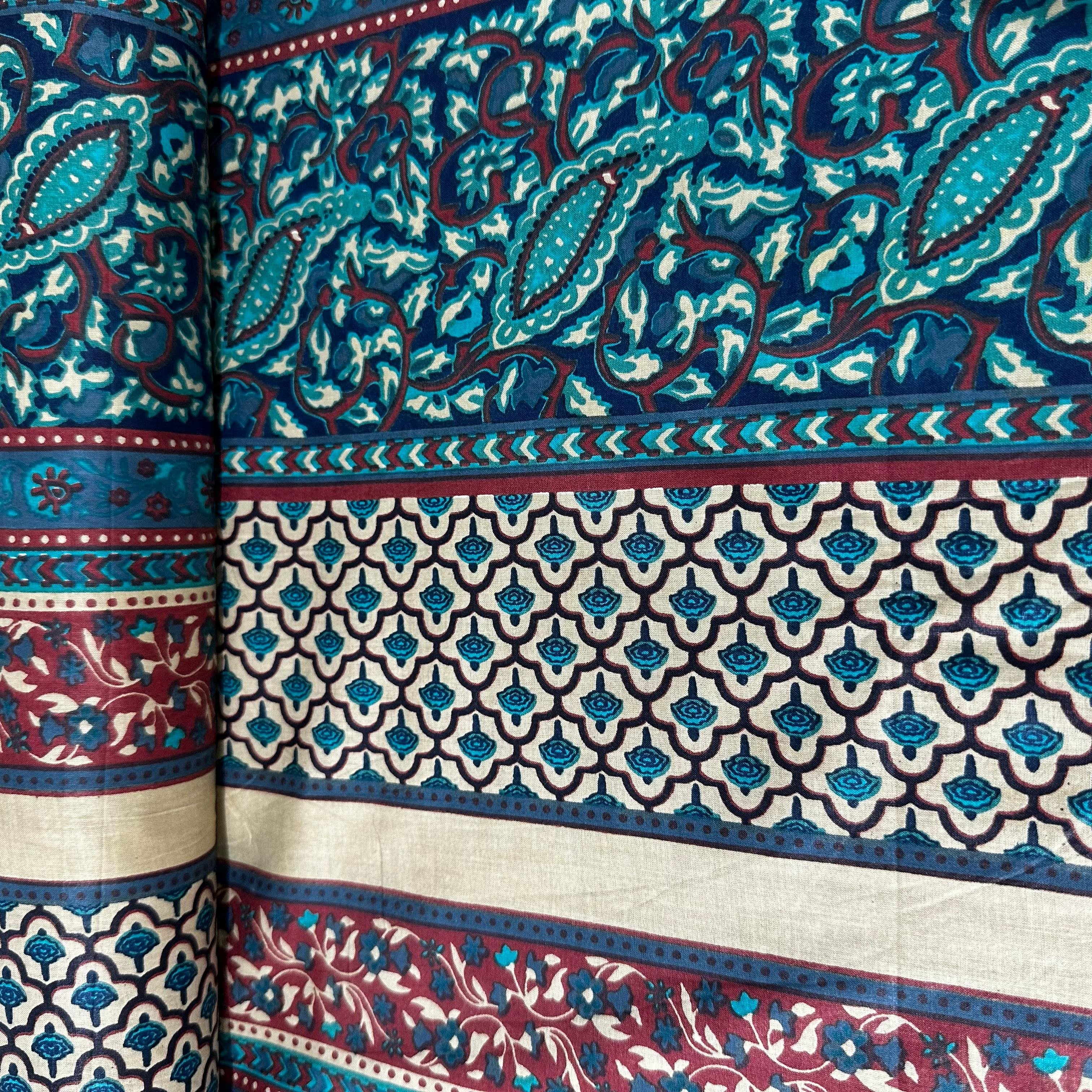 Green Paisley Print Cotton Fabric 23647