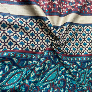 Green Paisley Print Cotton Fabric 23647