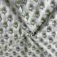 Sea Green Floral Print Cotton Fabric 23873
