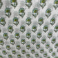 Sea Green Floral Print Cotton Fabric 23873