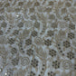 White Mirror & Zari Embroidery Dyeable Georgette Fabric 19695