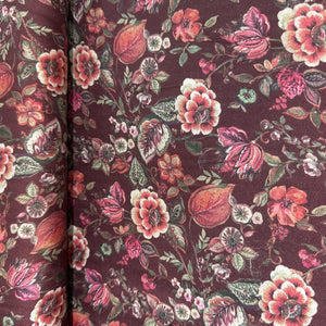 Maroon Floral Print Pashmina Fabric 20985