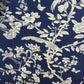 Navy Blue Floral Print Pashmina Fabric 20998