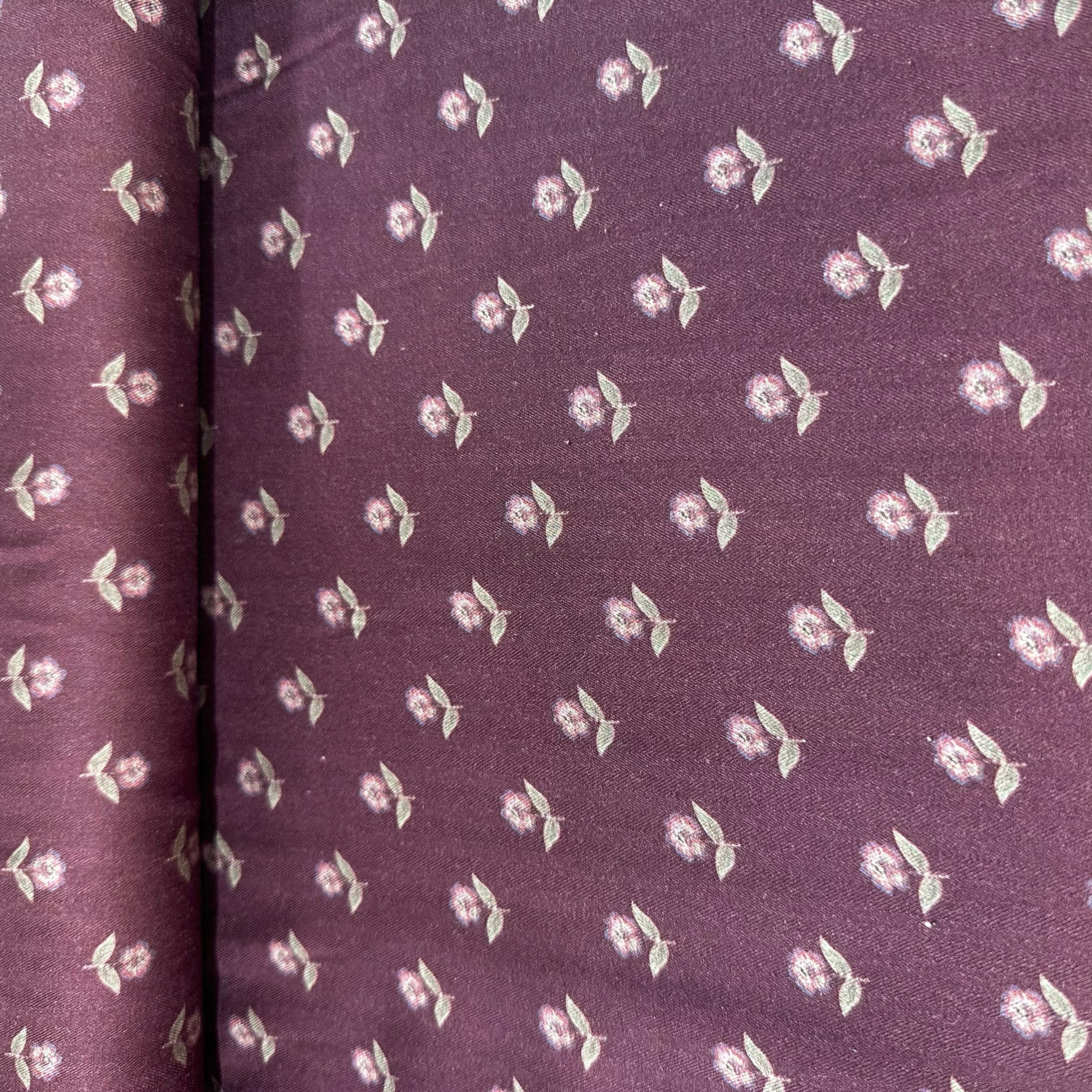 Maroon Floral Print Pashmina Fabric 20989