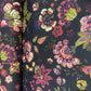 Black Floral Print Pashmina Fabric 20997