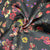 Black Floral Print Pashmina Fabric 20997