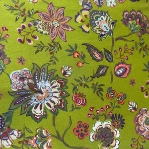 Green Floral Print Pashmina Fabric 21000