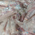Peach Pink Imported Handwork Bead Sequence Embroidery Net Fabric 9034