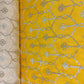 Yellow Cream Floral Gota Work Ombre Chinnon Fabric 14292