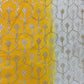 Yellow Cream Floral Gota Work Ombre Chinnon Fabric 14292