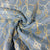 Blue Grey Floral Gota Work Ombre Chinnon Fabric 14288
