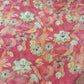 Brick Red Cutdana Floral Print Pure Tissue Fabric 21276