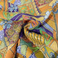 Yellow Traditional Sequence Embroidery Georgette Fabric 13227