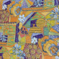 Yellow Traditional Sequence Embroidery Georgette Fabric 13227