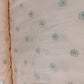 Salmon Pink & Silver FLoral Sequence Thread Embroidery Chinnon Fabric 9102