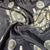 Black Floral Cutdana & Pearl Embroidery Natural Crepe Fabric 21254