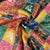 Multicolor Bandhani Traditional Print Zari Chinnon Fabric 7852