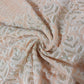 Pink Zari Thread Sequence Embrodiery Georgette Fabric 7832