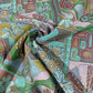 Dark Green Traditional Sequence Embroidery Georgette Fabric 13231