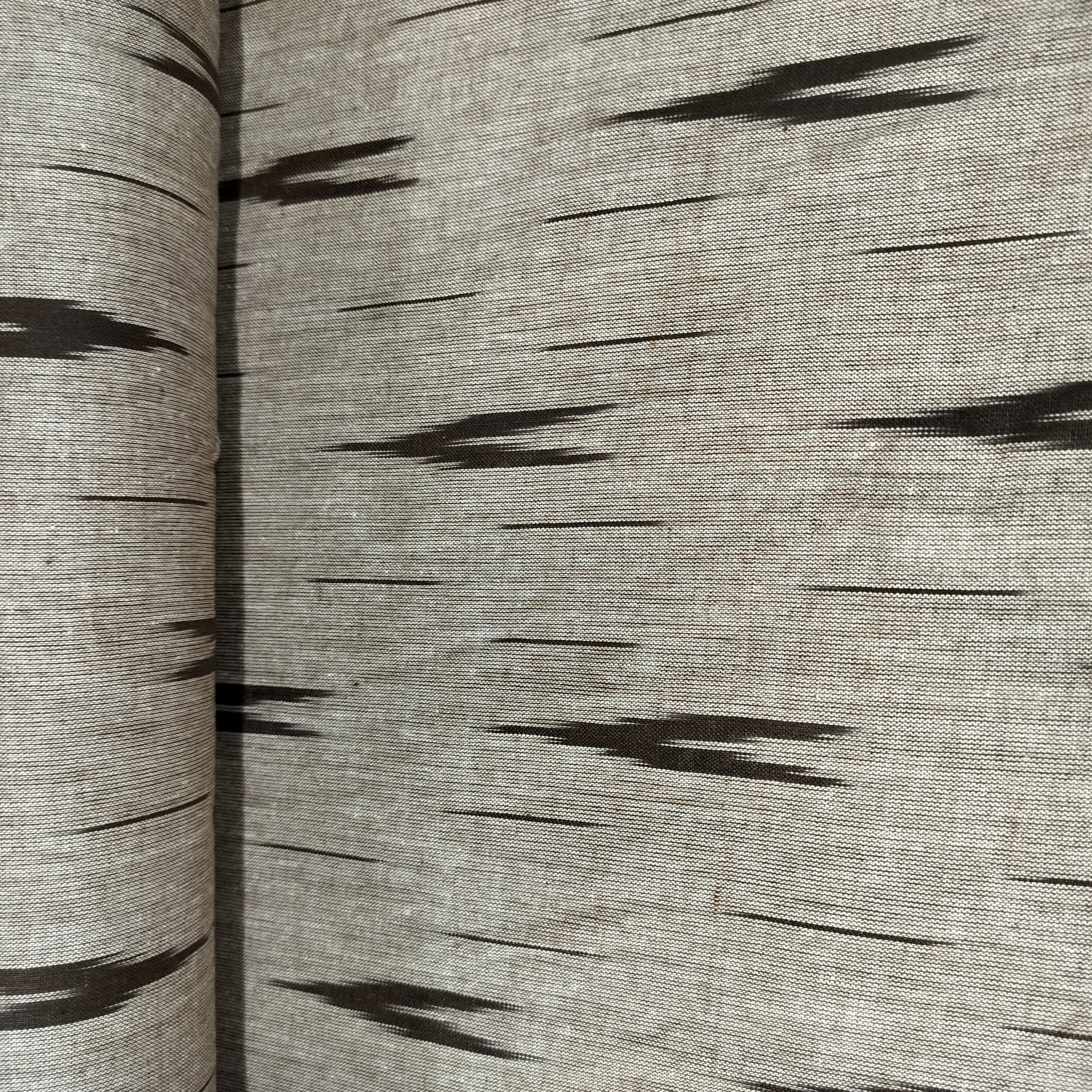Light Brown Ikkat Print Cotton Fabric 16326