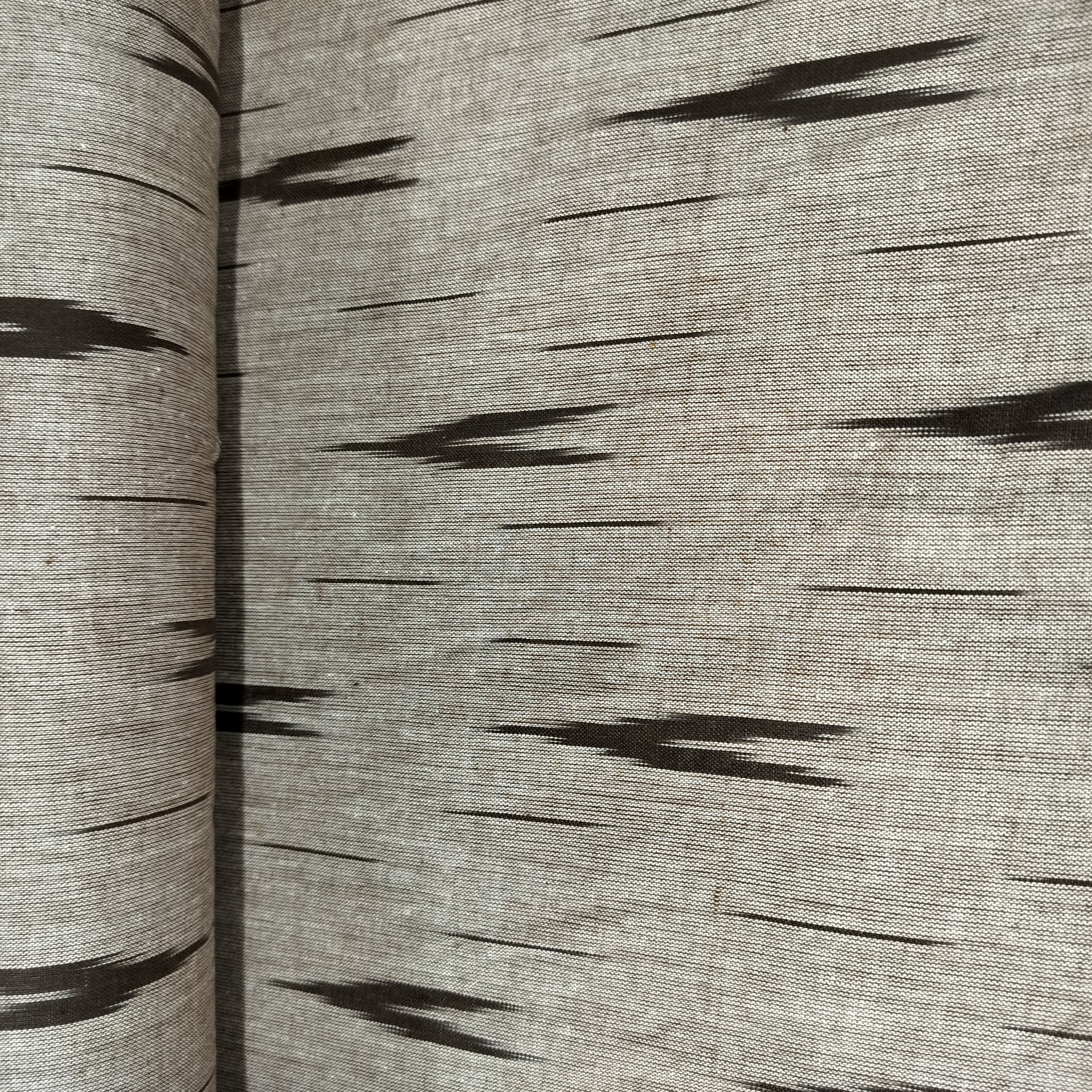 Light Brown Ikkat Print Cotton Fabric 16326