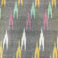 Grey Multicolor Ikkat Print Cotton Fabric 16284