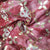 Pink Floral Batik Foil Print Chanderi Fabric 15512