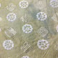 Green Batik Foil Print Chanderi Fabric 15510