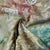 Olive Green Batik Foil Print Chanderi Fabric 15517