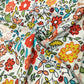 White with Multicolor Floral Rayon Fabric 7001