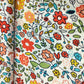 White with Multicolor Floral Rayon Fabric 7001