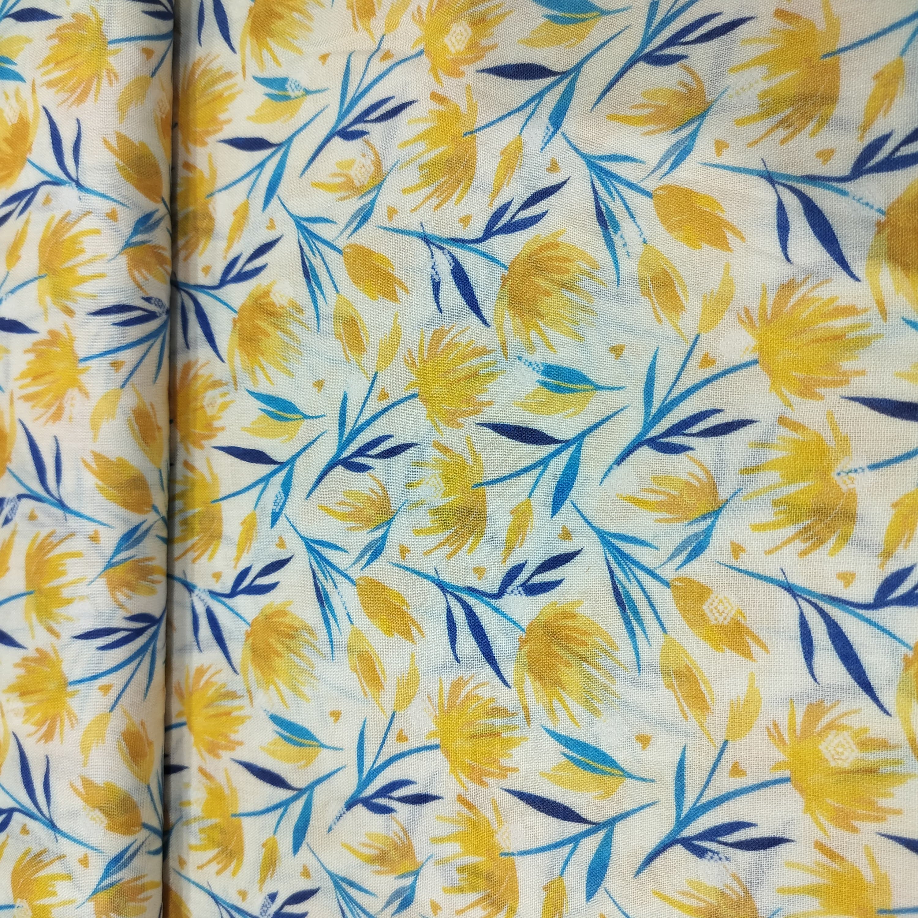 Multicolor Floral Printed Viscose Fabric 4428