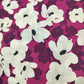 Pink Floral Print Satin Fabric 13954