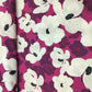 Pink Floral Print Satin Fabric 13954