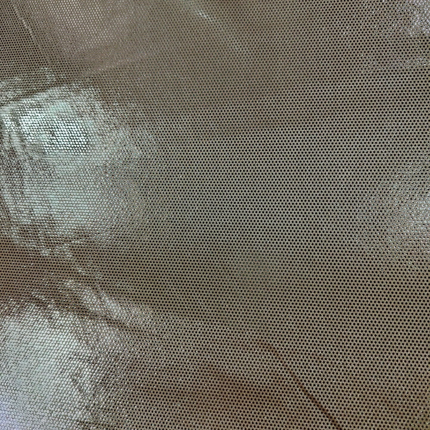 Peach Imported Shimmer Foil Knit Lycra Fabric 9253