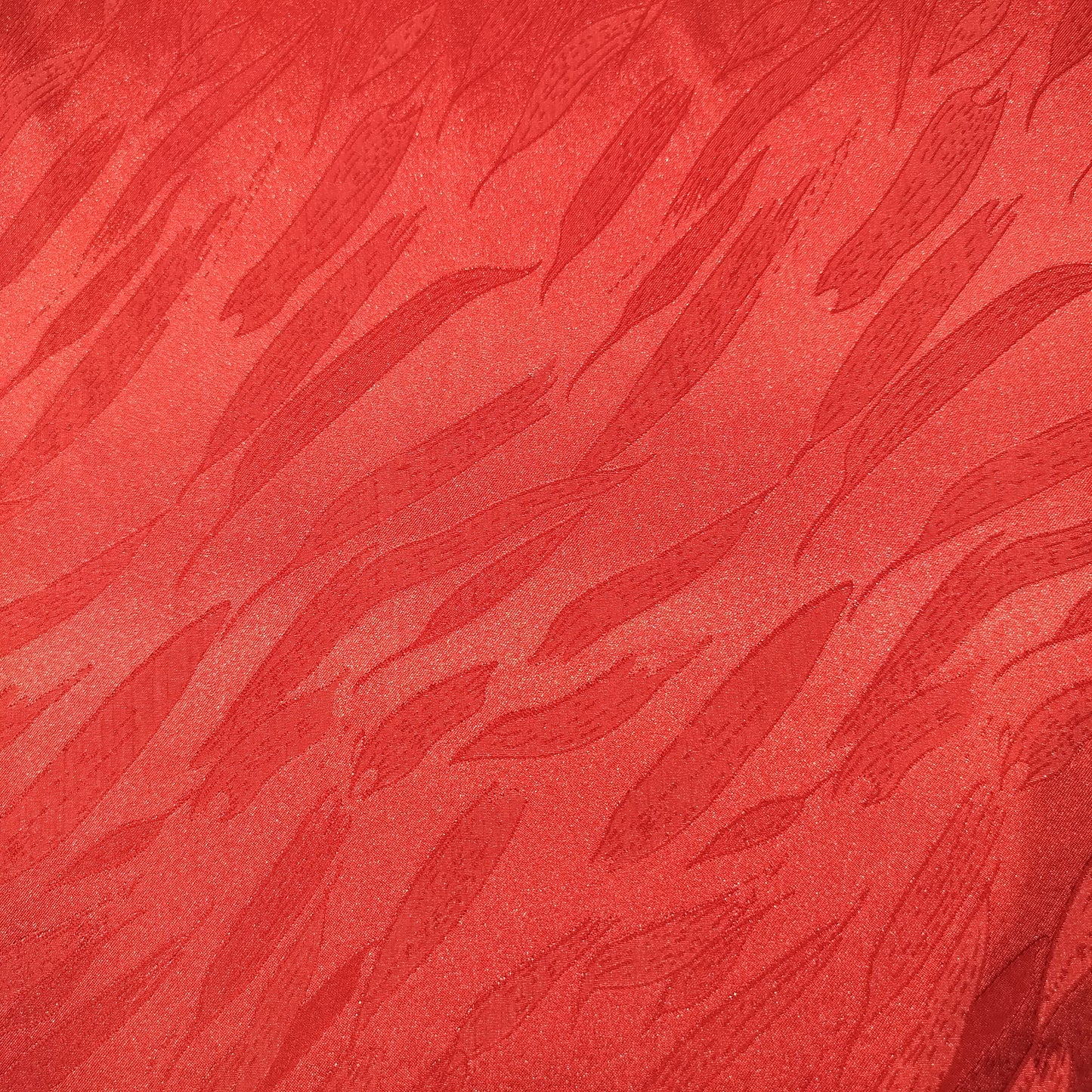 Red Leaves Satin Jacquard Fabric 14400