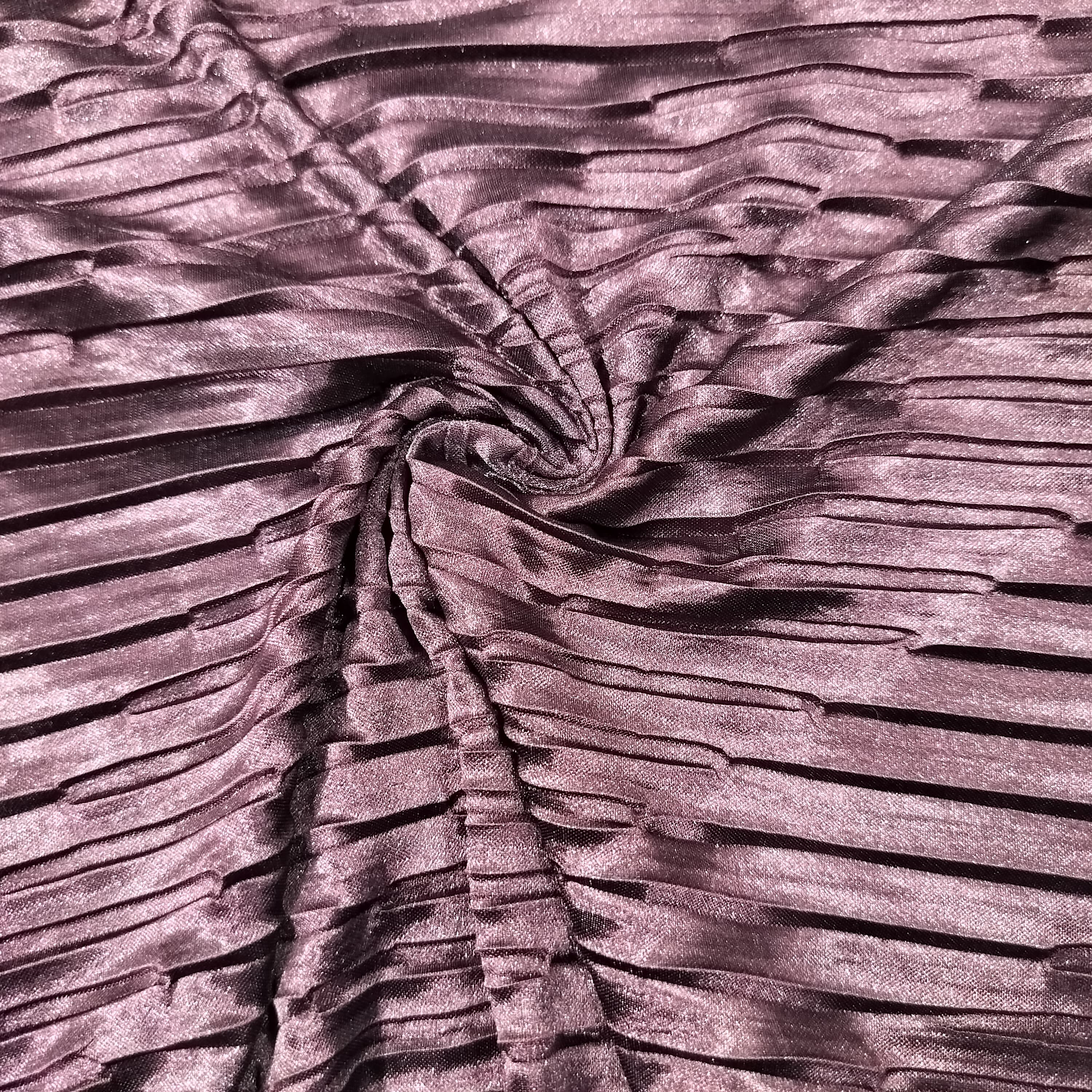 Maroon Plated Knit Lycra Fabric 9131