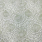 White & Green Floral Print Satin Fabric 11192