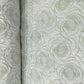 White & Green Floral Print Satin Fabric 11192