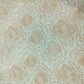 White & Orange Floral Print Satin Fabric 11194