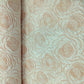 White & Orange Floral Print Satin Fabric 11194