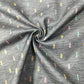 Dark Grey Dobby Print Linen Fabric 16496