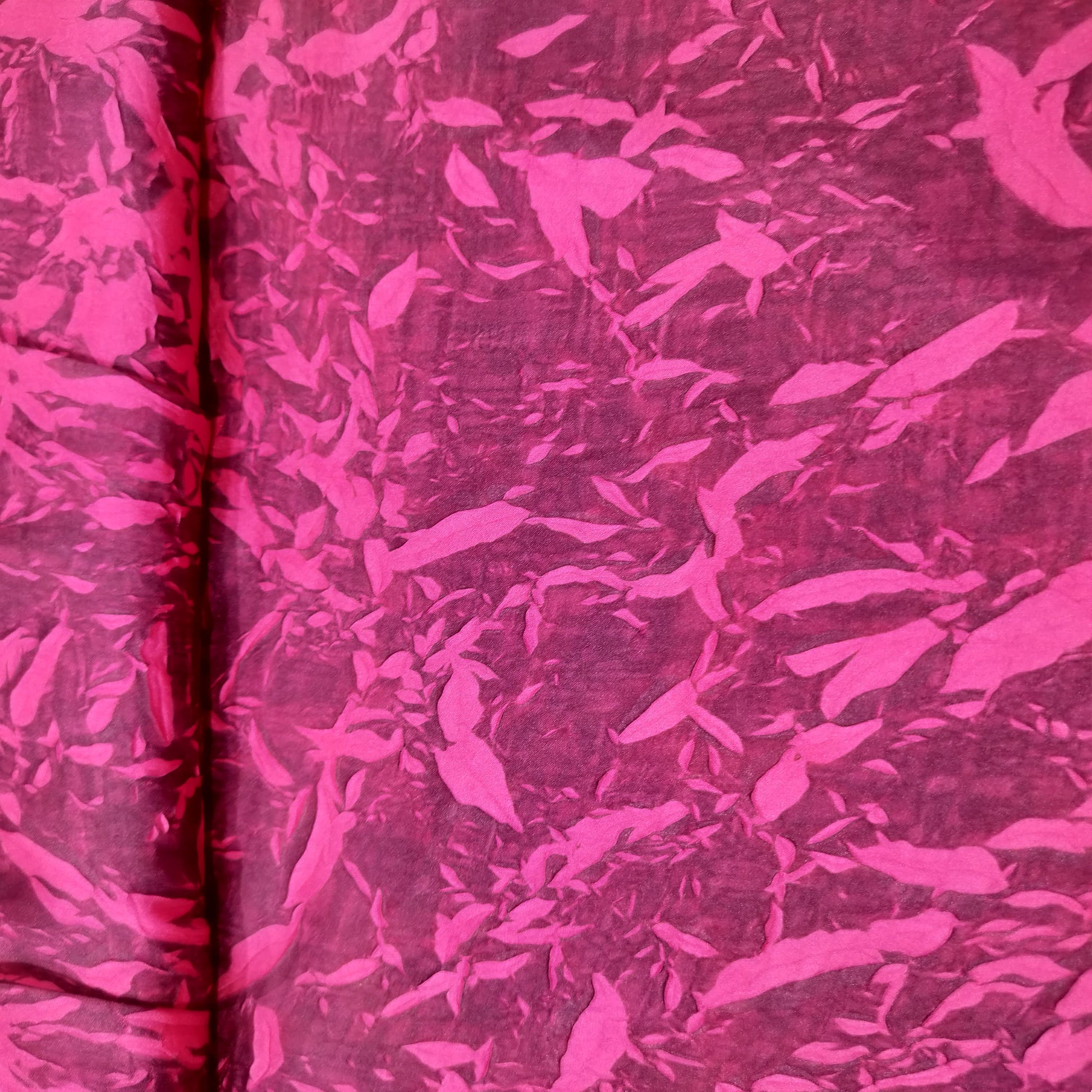 Classic Magenta Pink Crushed Bemberg Silk 14922