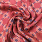 Brick Red Traditional Print Bemberg Gajji Silk Fabric 20960