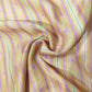 Orange Stripes Print Muslin Fabric 24673