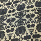 Black Floral Print Muslin Fabric 16175