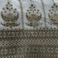 White Traditional Sequins Embroidery Georgette Fabric 15293