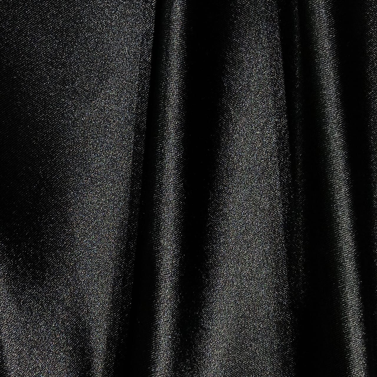 Premium Black Solid Satin Fabric 7015